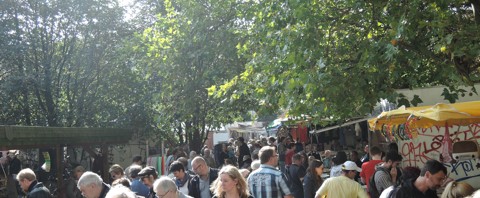 ベルリン東駅前の蚤の市とトラビー＝＝ドイツビール紀行２０１４（その２４）＝＝